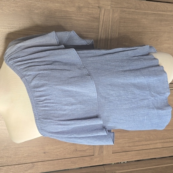 Women's One-Shoulder Blue Top - Picture 2 of 10